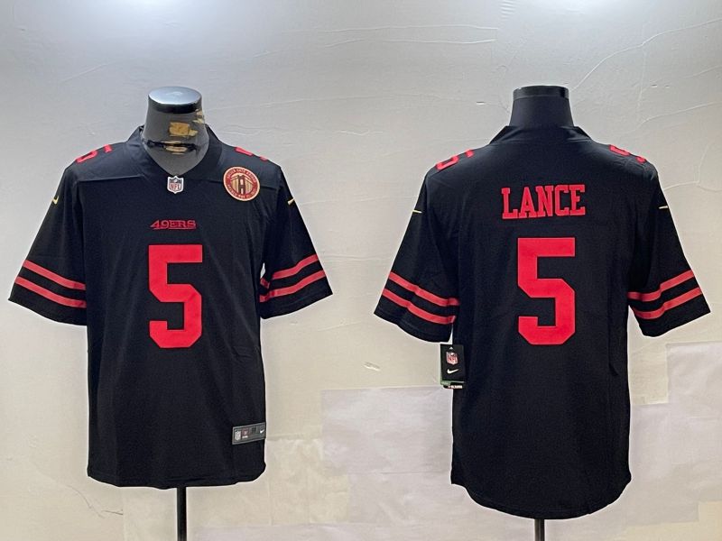 Men San Francisco 49ers #5 Lance Black Second generation 2024 Nike Limited NFL Jersey style 4->san francisco 49ers->NFL Jersey